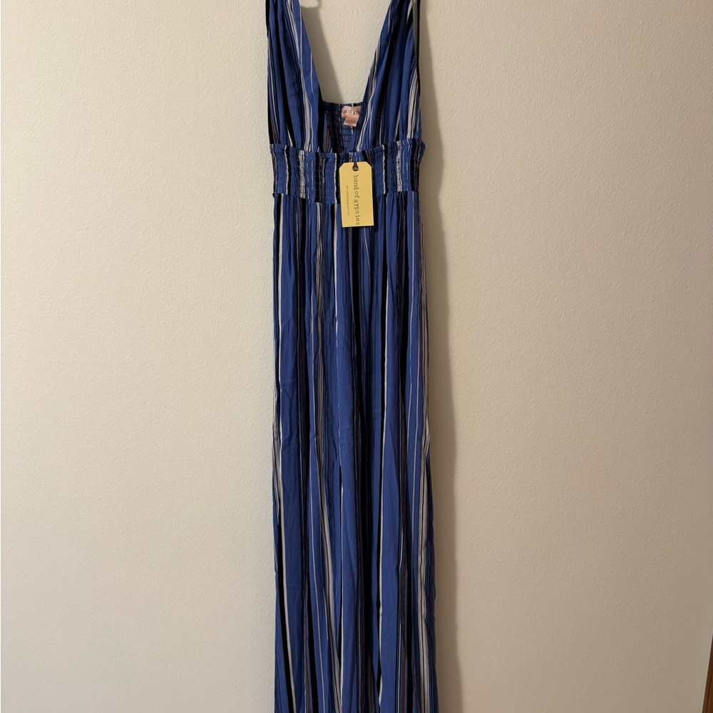 Band of Gypsies Blue and White Striped Dress